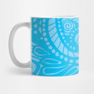 Sky Blue Tiki Parrot Mug